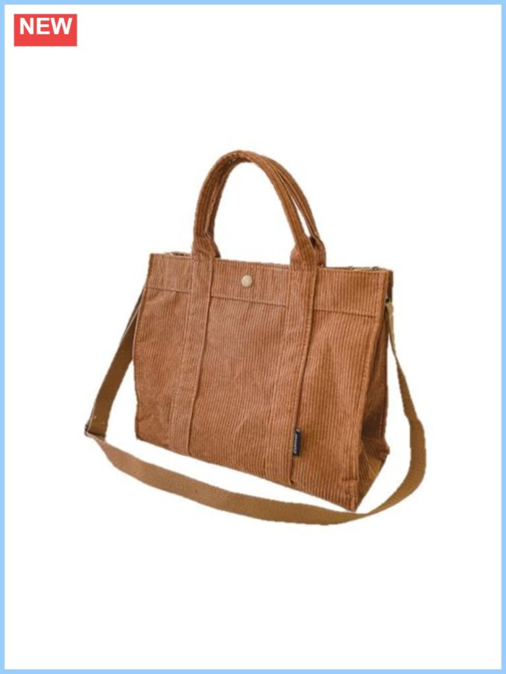 Corduroy Tote Bag Large Oversized Shoulder Crossbody Casual Beach Shopping